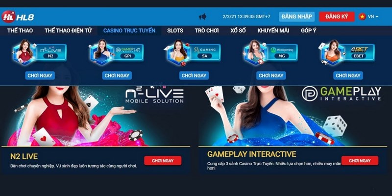Người chơi lựa chọn sảnh cược sòng bài để bắt đầu cá cược 