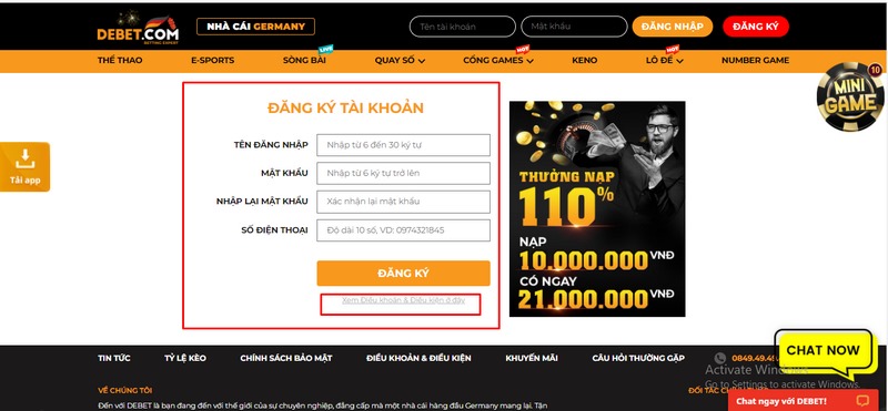 Kiểm tra và xác nhận đăng ký Debet khi dữ liệu chính xác