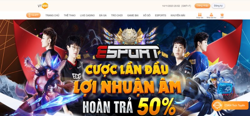 Khuyến mãi hoàn trả cược thua đối với E-sports - thể thao điện tử